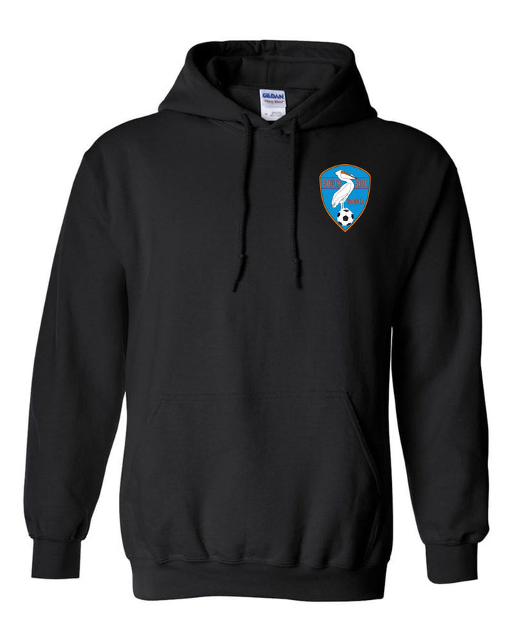 Southside Youth Soccer Hooded Sweatshirt SYS Spiritwear Black Mens Small - Third Coast Soccer