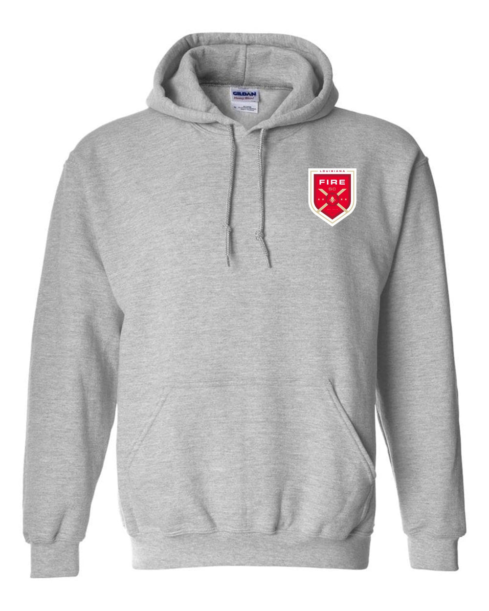 Louisiana Fire SC Hooded Sweatshirt Louisiana Fire SC Spiritwear Sport Grey Youth Small - Third Coast Soccer