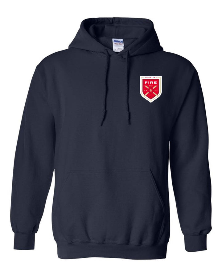 Louisiana Fire SC Hooded Sweatshirt Louisiana Fire SC Spiritwear Navy Youth Small - Third Coast Soccer