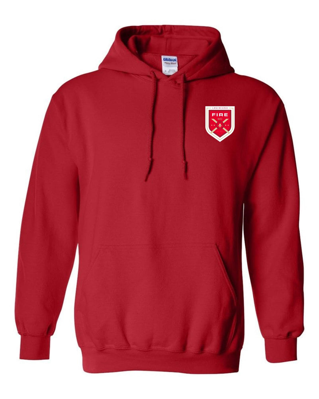 Louisiana Fire SC Hooded Sweatshirt Louisiana Fire SC Spiritwear Red Youth Small - Third Coast Soccer