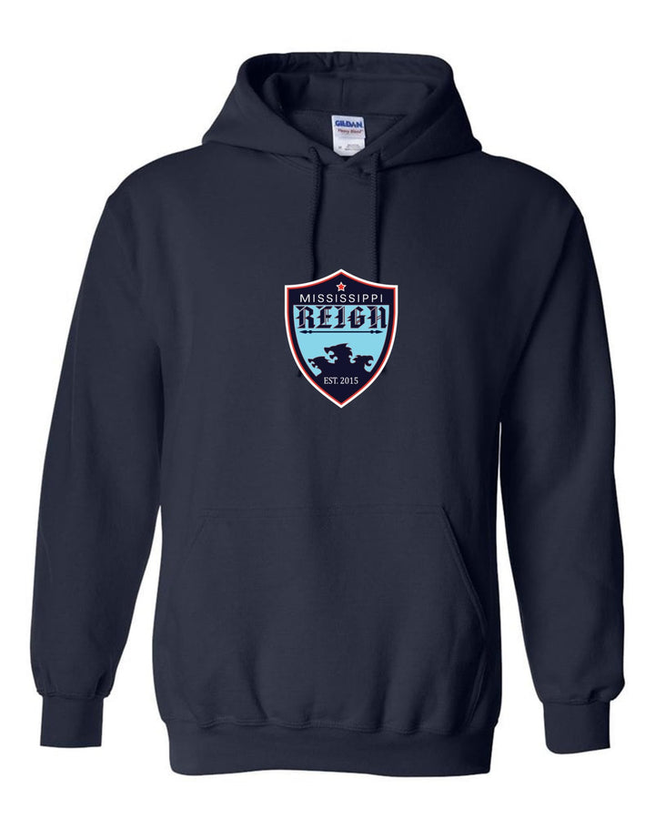 Mississippi Reign Logo Hooded Sweatshirt MS Reign Navy Mens Small - Third Coast Soccer