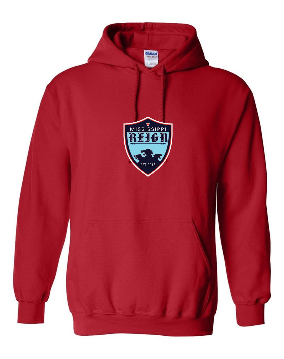 Mississippi Reign Logo Hooded Sweatshirt MS Reign Red Mens Small - Third Coast Soccer