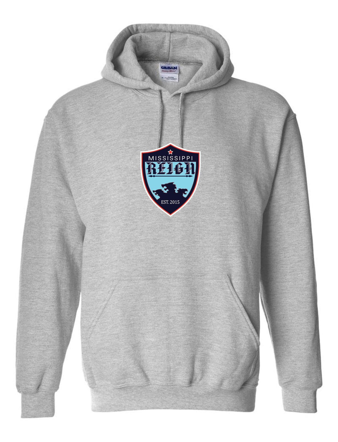 Mississippi Reign Logo Hooded Sweatshirt MS Reign Sport Grey Mens Small - Third Coast Soccer