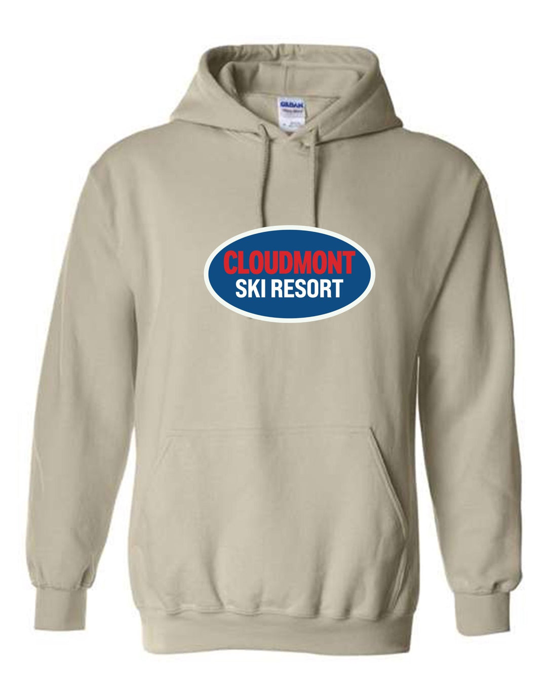 Cloudmont Ski Resort Hooded Sweatshirt CSR Oval Sand Youth Small - Third Coast Soccer