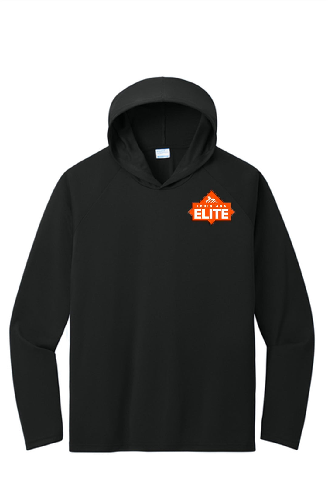 Louisiana Elite Logo Performance Pullover Hooded Tee Louisiana Elite Spiritwear Black Mens Small - Third Coast Soccer