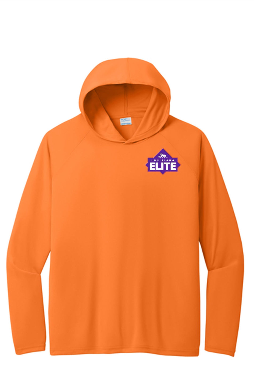 Louisiana Elite Logo Performance Pullover Hooded Tee Louisiana Elite Spiritwear Orange Mens Small - Third Coast Soccer