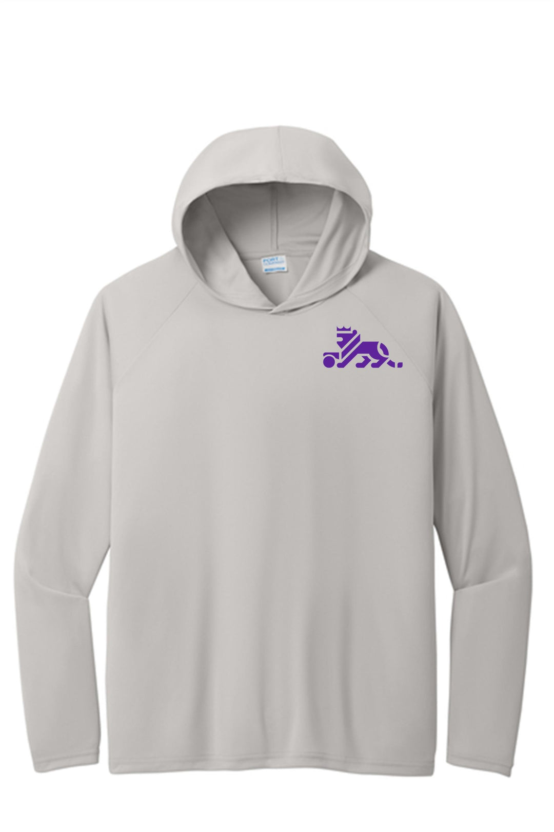 Louisiana Elite Lion Performance Pullover Hooded Tee Louisiana Elite Spiritwear Silver Mens Small - Third Coast Soccer