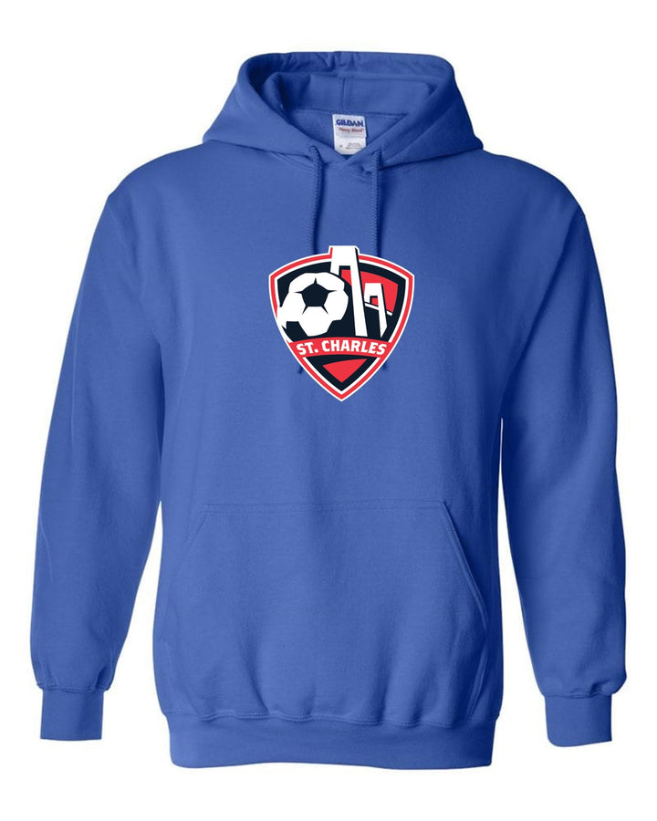 SCSL Hooded Sweatshirt St. Charles Soccer Spiritwear Royal Mens Small - Third Coast Soccer