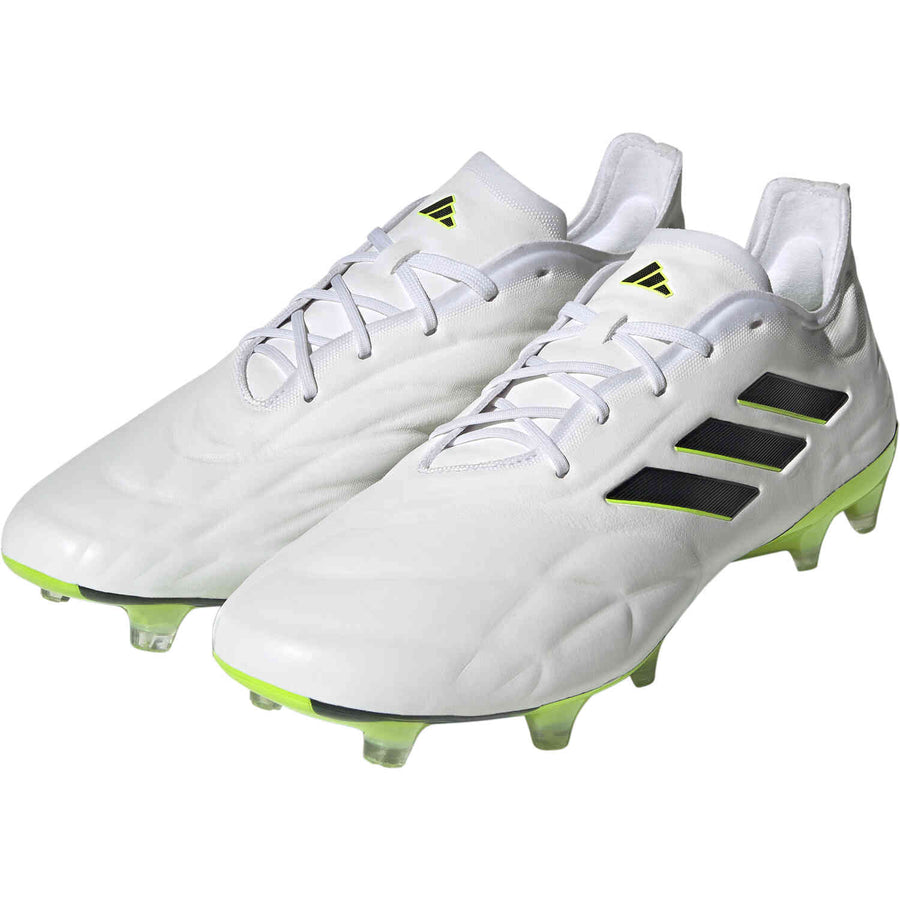 adidas Copa Pure.1 FG - White/Black/Lucid Lemon Men's Footwear Closeout   - Third Coast Soccer