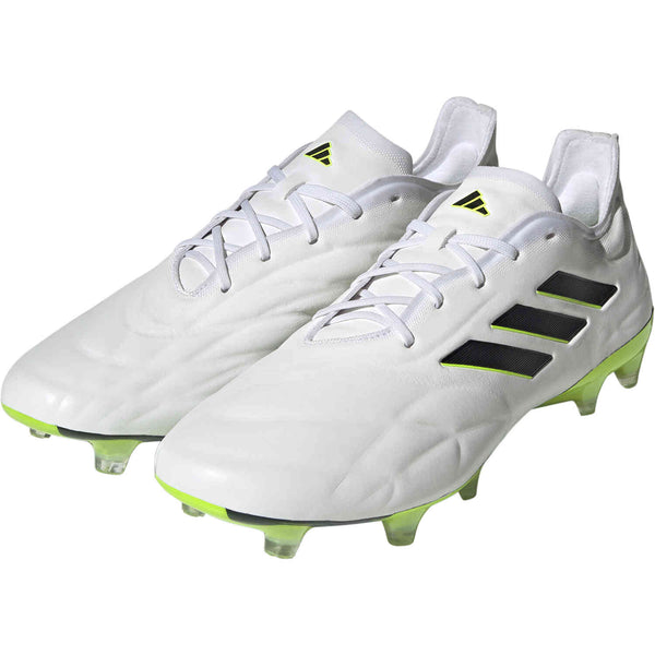 adidas Copa Pure.1 FG - White/Black/Lucid Lemon – Third Coast Soccer