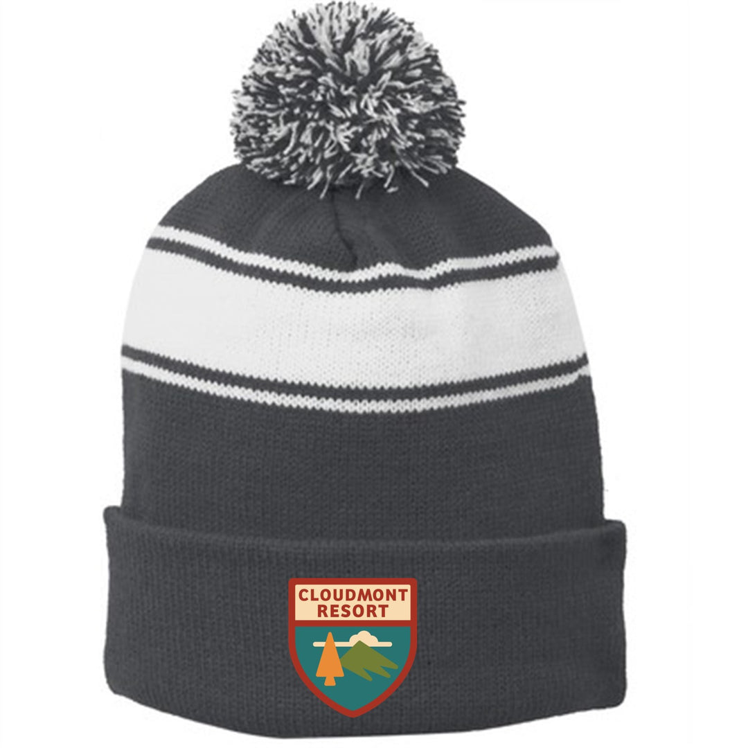 Cloudmont Resort Pom-Pom Beanie Cloudmont Resort Iron Grey/White - Third Coast Soccer
