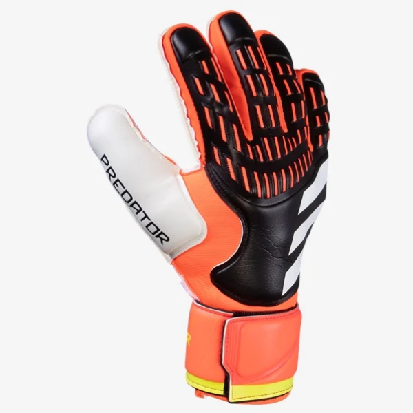 adidas Predator Fingersave Match Goalkeeper Glove - Black/Red/Yellow Gloves   - Third Coast Soccer