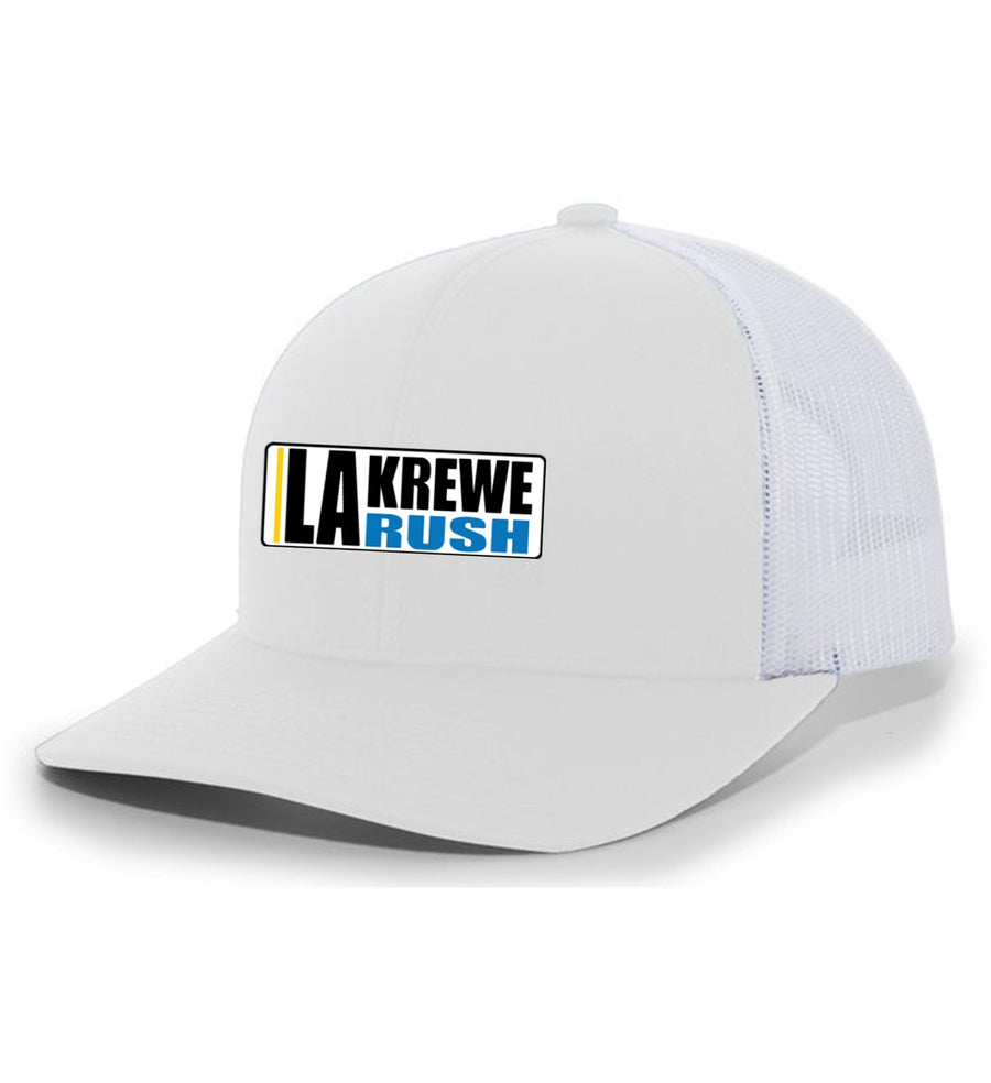 TCS LA Krewe Rush FlexFit Premium Trucker Hat LA Krewe Rush Spiritwear White/White Full Color - Third Coast Soccer