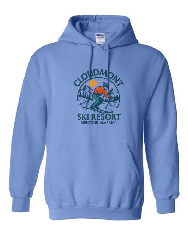 Cloudmont Ski Resort Hooded Sweatshirt Cloudmont Ski Resort Light Blue Youth Small - Third Coast Soccer