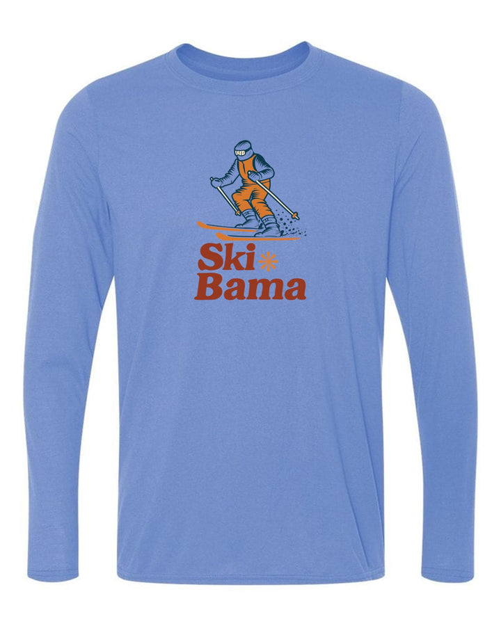 Ski Bama Long Sleeve T-Shirt Ski Bama Skier Light Blue Youth Small - Third Coast Soccer