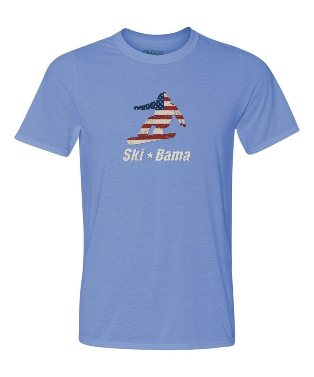 Cloudmont 250 Anniversary Snowboarder Short-Sleeve T-Shirt Ski Bama 250 Light Blue Youth Small - Third Coast Soccer