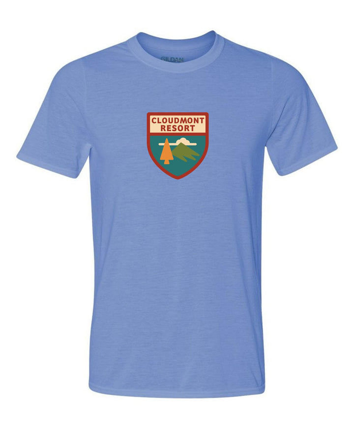 Cloudmont Resort Short-Sleeve T-Shirt Cloudmont Resort Light Blue Youth Small - Third Coast Soccer