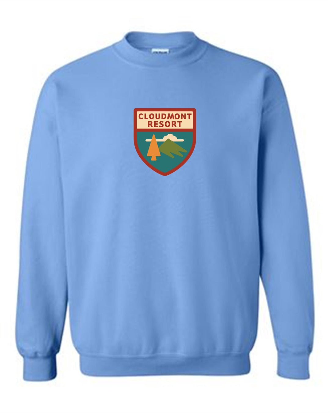 Cloudmont Resort Crewneck Sweatshirt Cloudmont Resort Light Blue Youth Small - Third Coast Soccer