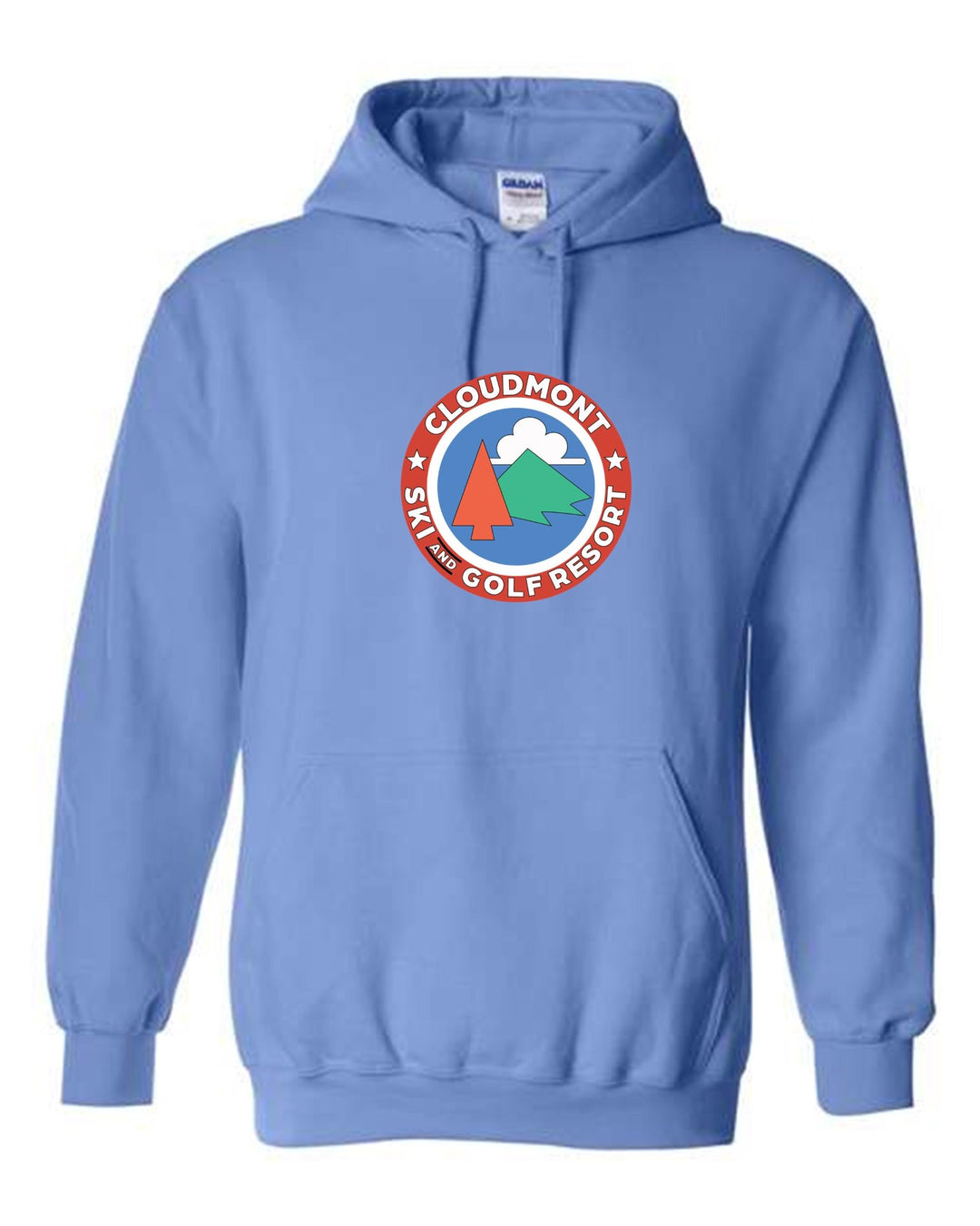 Cloudmont Ski and Golf Resort Hooded Sweatshirt Ski and Golf Resort Light Blue Youth Small - Third Coast Soccer