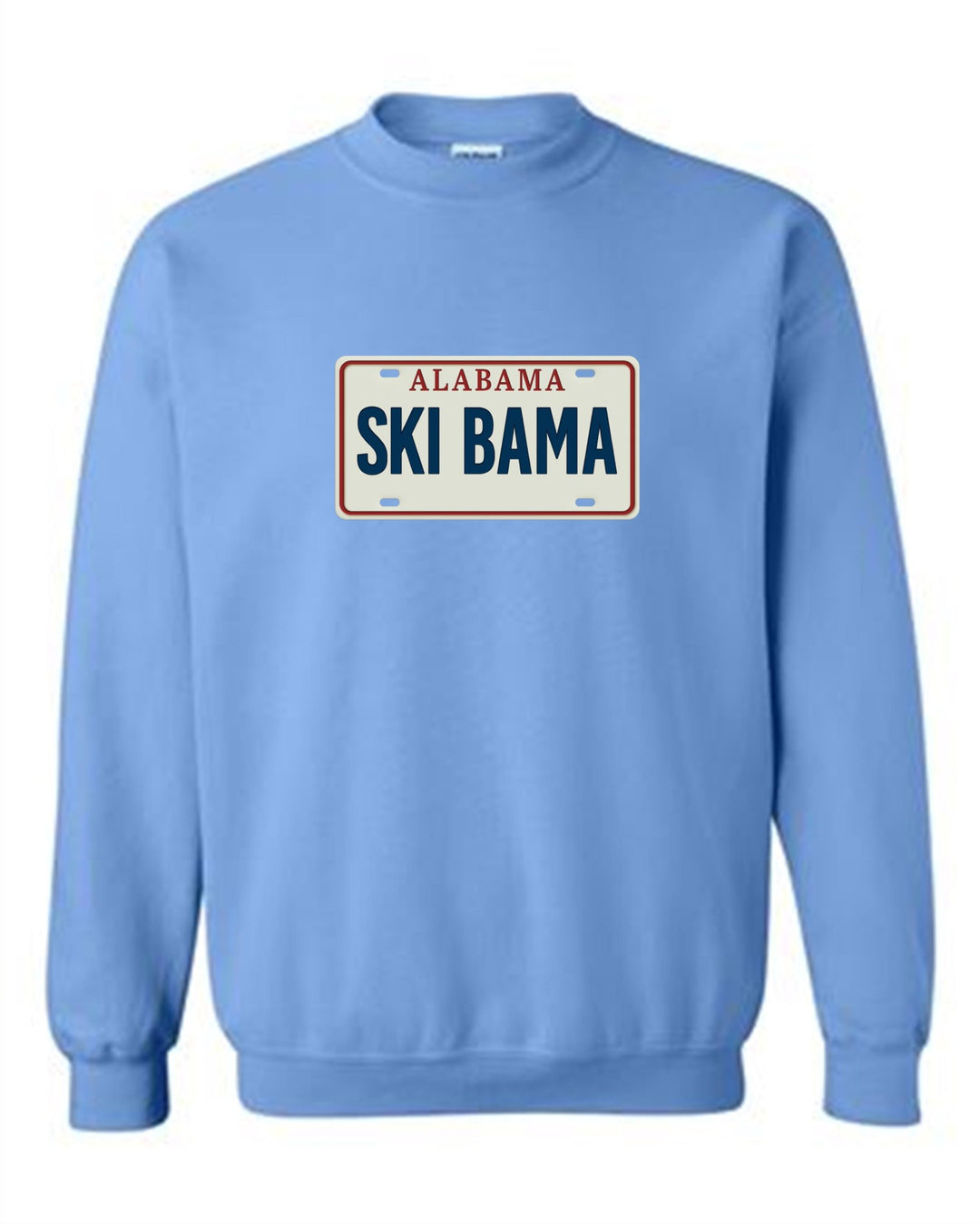 Alabama Ski Bama Crewneck Sweatshirt AL Ski Bama Light Blue Youth Small - Third Coast Soccer