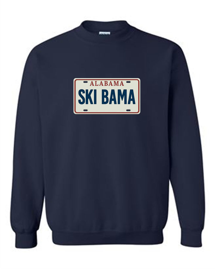 Alabama Ski Bama Crewneck Sweatshirt AL Ski Bama Navy Youth Small - Third Coast Soccer