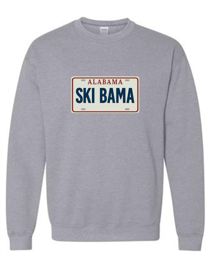 Alabama Ski Bama Crewneck Sweatshirt AL Ski Bama Sport Grey Youth Small - Third Coast Soccer
