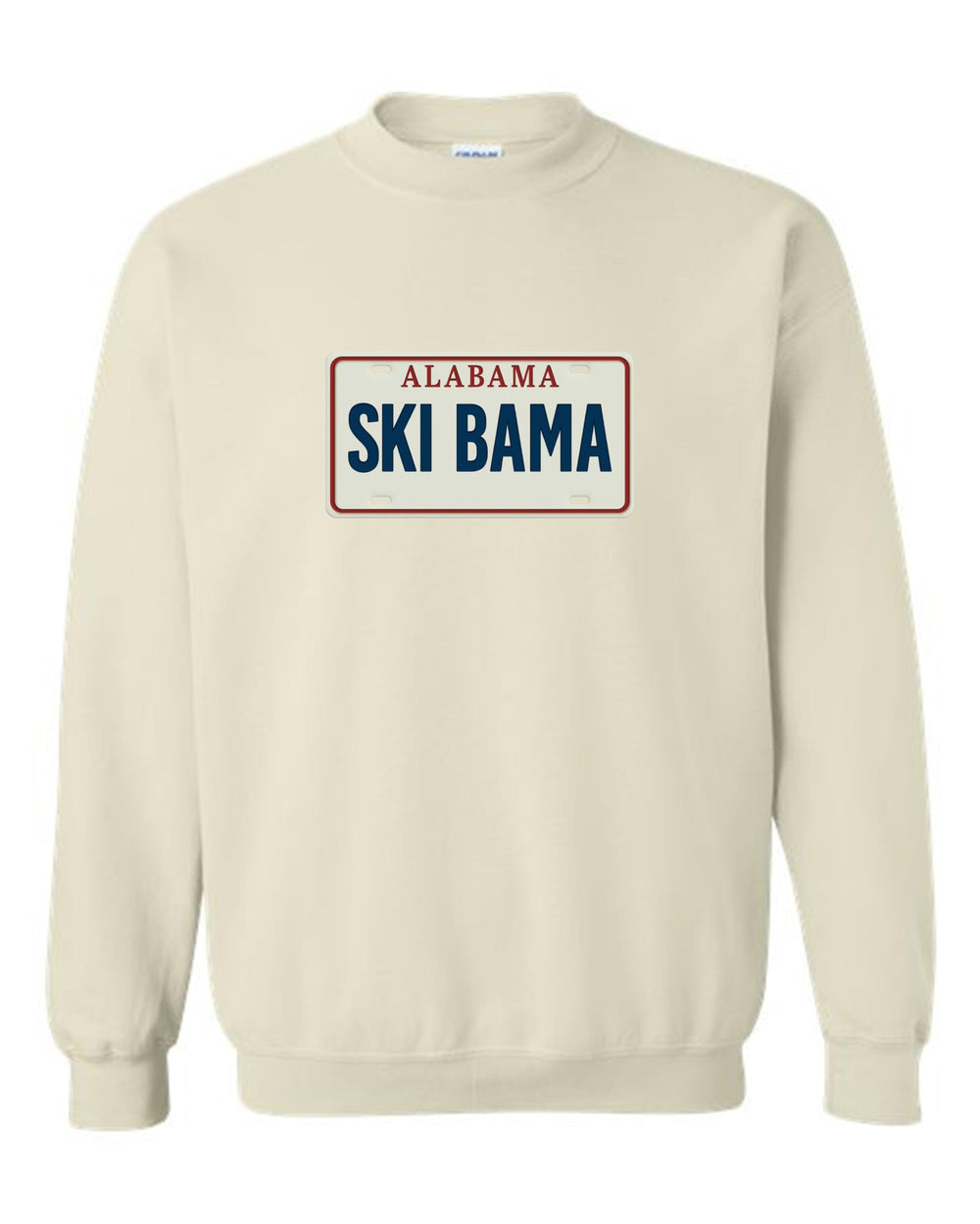 Alabama Ski Bama Crewneck Sweatshirt AL Ski Bama Sand Youth Small - Third Coast Soccer