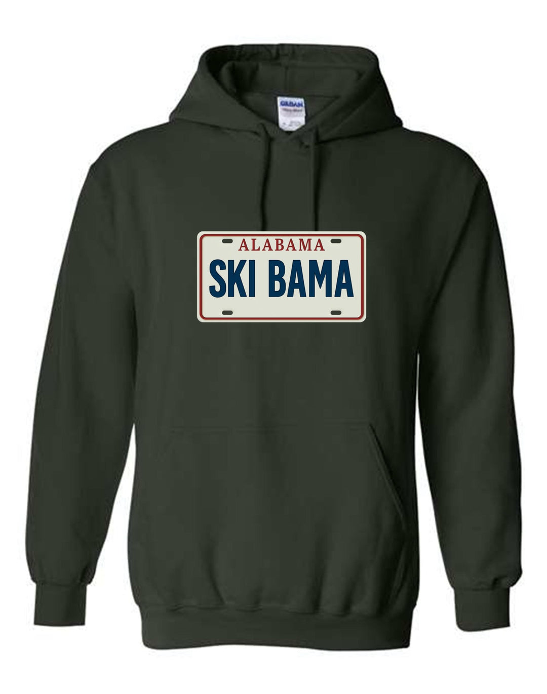 Alabama Ski Bama Hooded Sweatshirt AL Ski Bama Forest Youth Small - Third Coast Soccer
