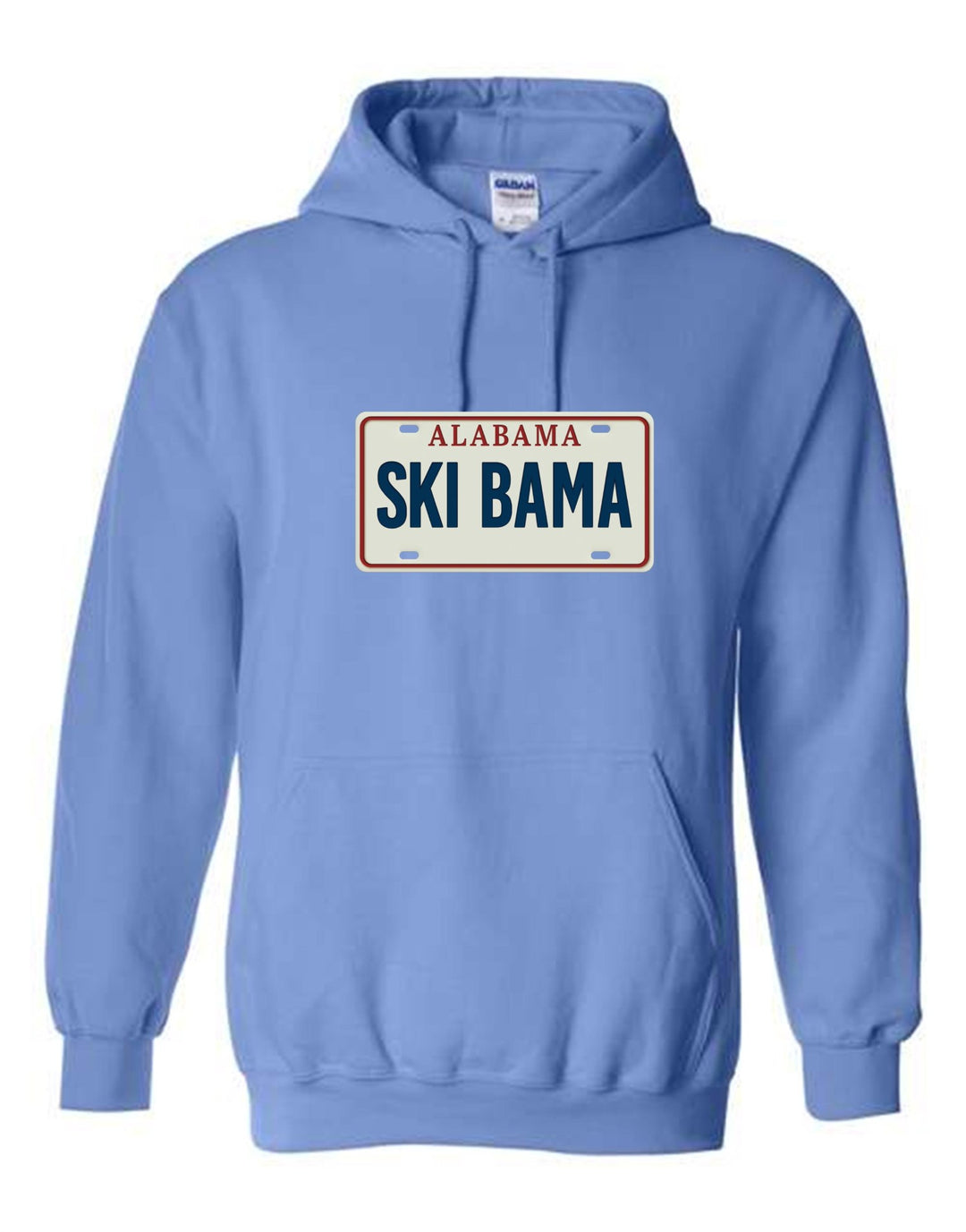Alabama Ski Bama Hooded Sweatshirt AL Ski Bama Light Blue Youth Small - Third Coast Soccer