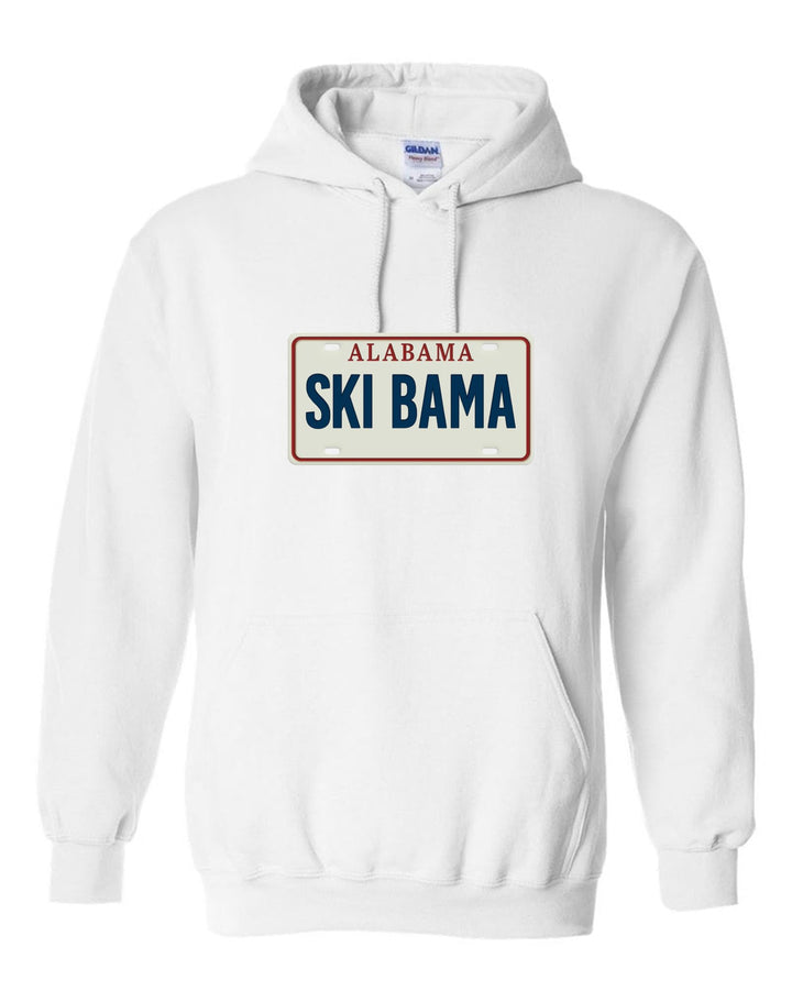 Alabama Ski Bama Hooded Sweatshirt AL Ski Bama White Youth Small - Third Coast Soccer