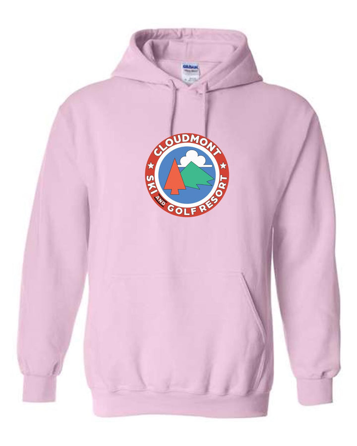 Cloudmont Ski and Golf Resort Hooded Sweatshirt Ski and Golf Resort Light Pink Youth Small - Third Coast Soccer