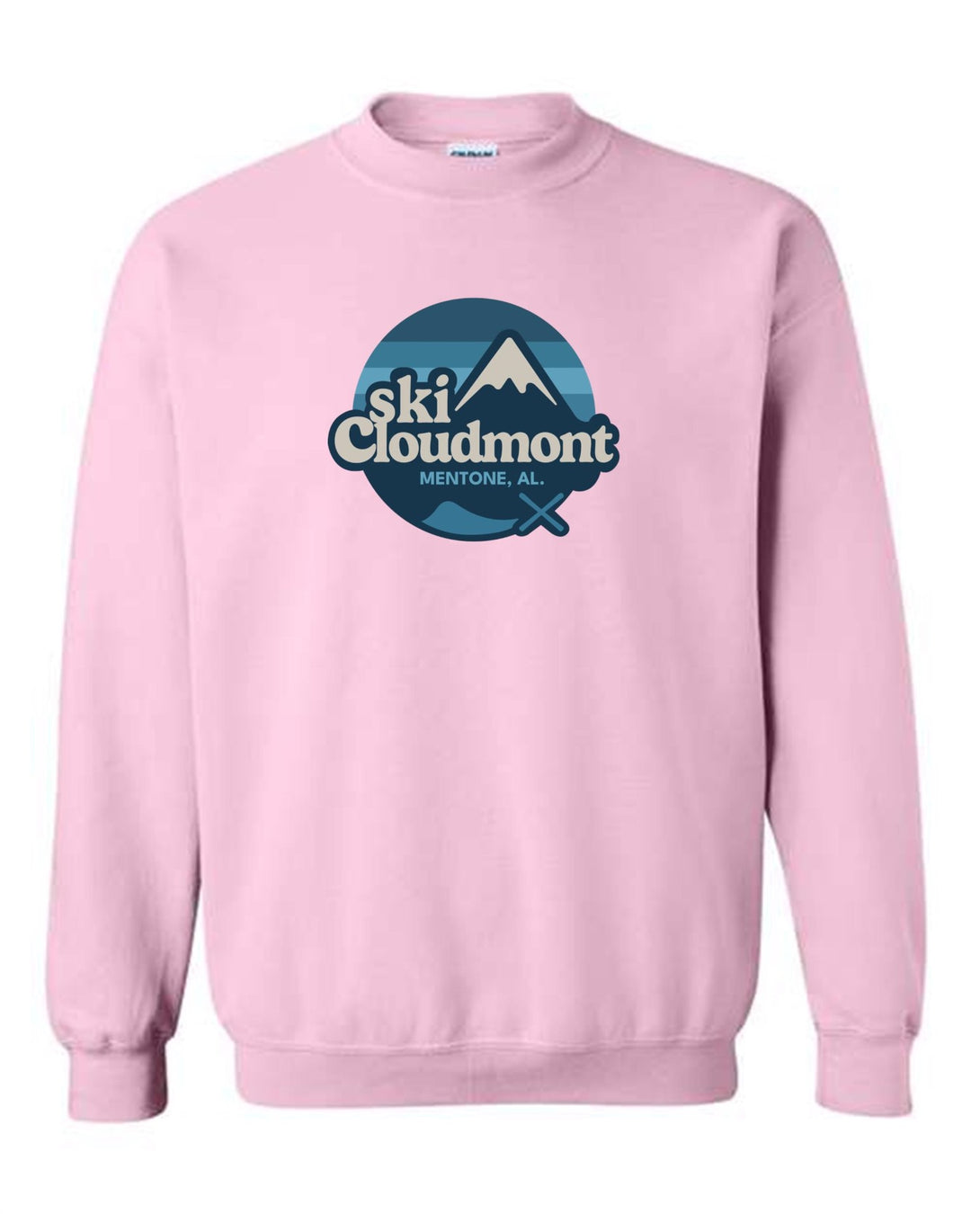 Ski Cloudmont Crewneck Sweatshirt Ski Cloudmont Light Pink Youth Small - Third Coast Soccer