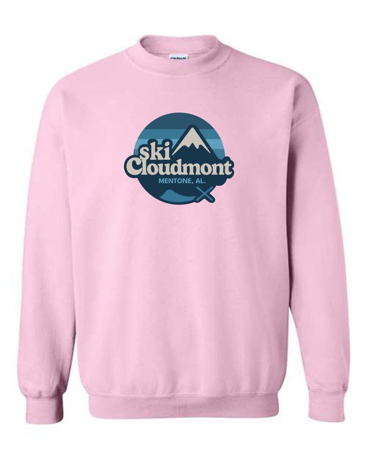 Ski Cloudmont Crewneck Sweatshirt Ski Cloudmont Light Pink Youth Small - Third Coast Soccer