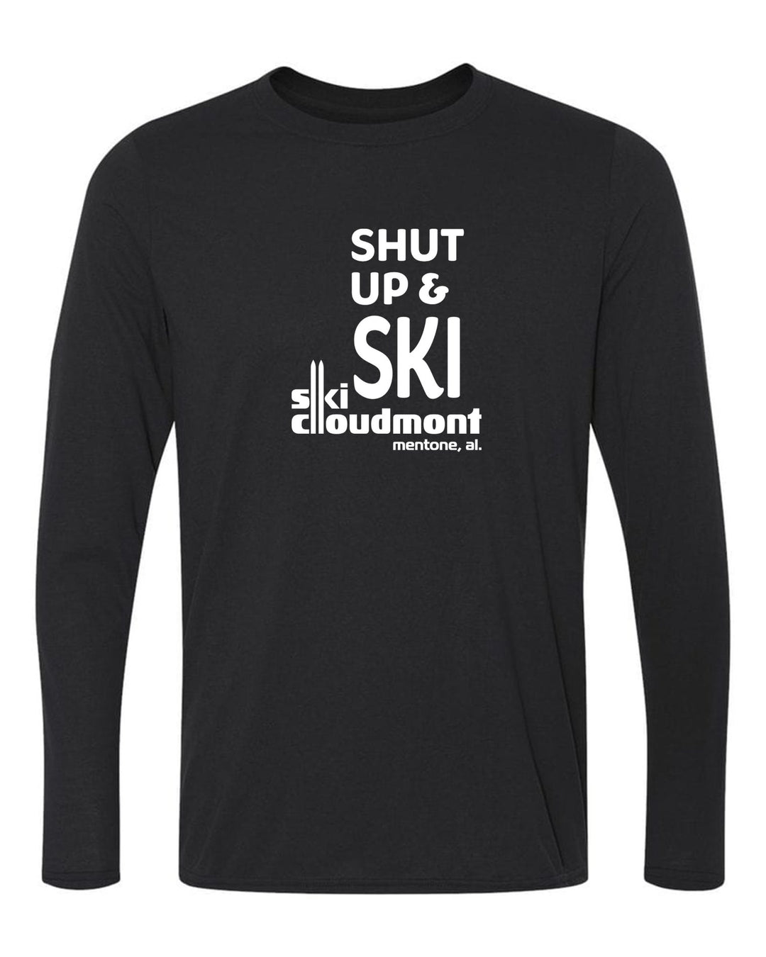 Shut Up & Ski Long-Sleeve T-Shirt Shut up & ski Black Youth Small - Third Coast Soccer