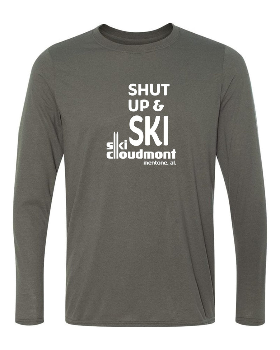 Shut Up & Ski Long-Sleeve T-Shirt Shut up & ski Charcoal Youth Small - Third Coast Soccer