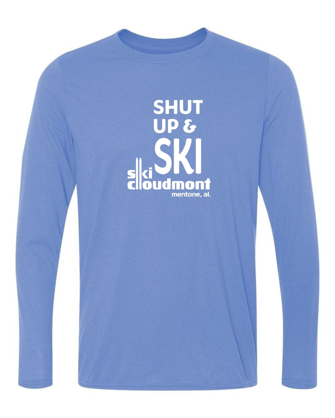 Shut Up & Ski Long-Sleeve T-Shirt Shut up & ski Light Blue Youth Small - Third Coast Soccer