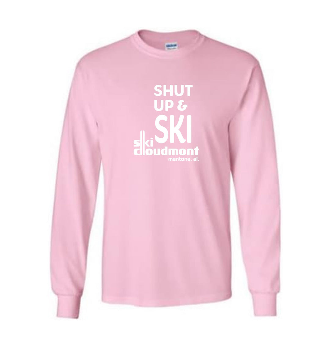 Shut Up & Ski Long-Sleeve T-Shirt Shut up & ski Light Pink Youth Small - Third Coast Soccer