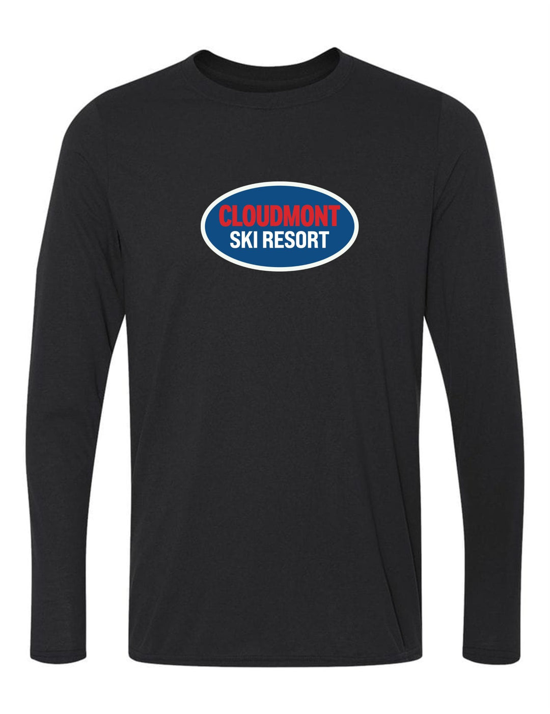Cloudmont Ski Resort Long-Sleeve T-Shirt CSR Oval Black Youth Small - Third Coast Soccer