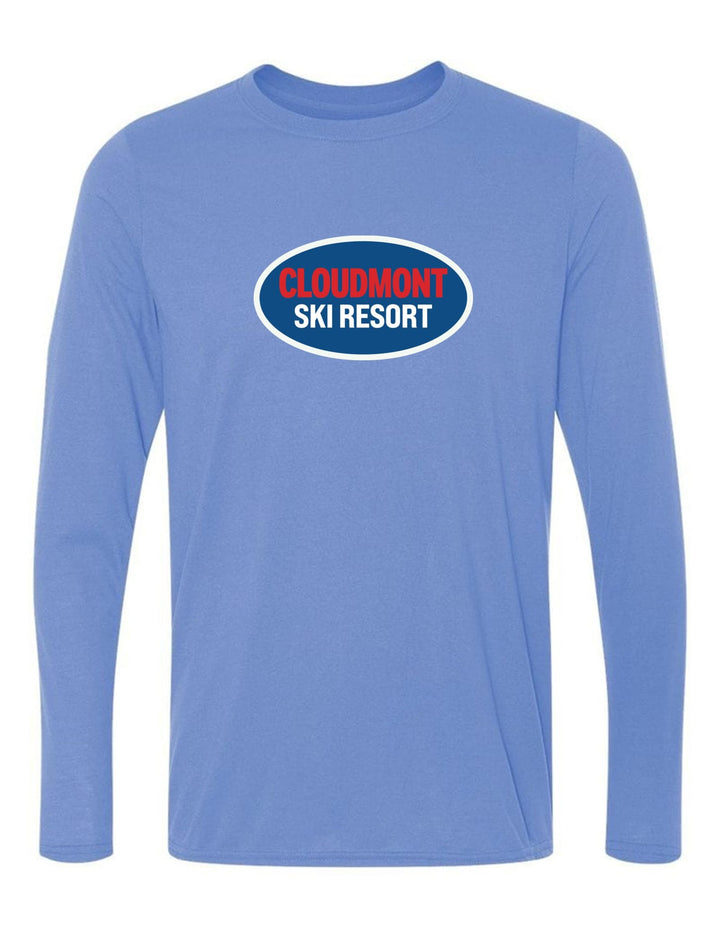 Cloudmont Ski Resort Long-Sleeve T-Shirt CSR Oval Light Blue Youth Small - Third Coast Soccer