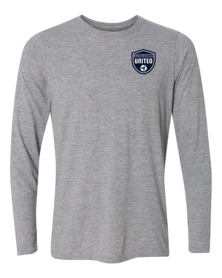 Madisonville United Long-Sleeve T-Shirt Madisonville United Spiritwear Sport Grey Left Chest 3.5" - Third Coast Soccer