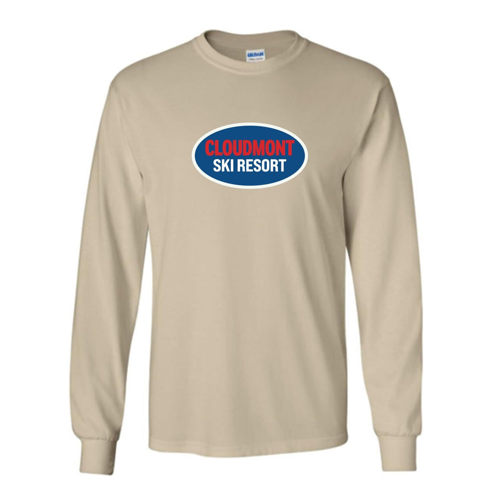 Cloudmont Ski Resort Long-Sleeve T-Shirt CSR Oval Sand Youth Small - Third Coast Soccer