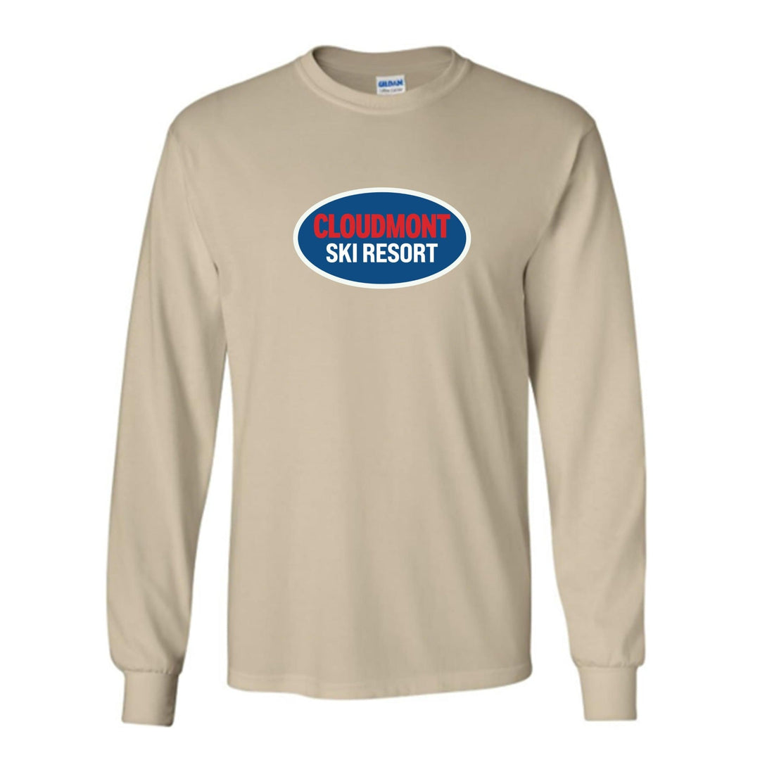 Cloudmont Ski Resort Long-Sleeve T-Shirt CSR Oval Sand Youth Small - Third Coast Soccer