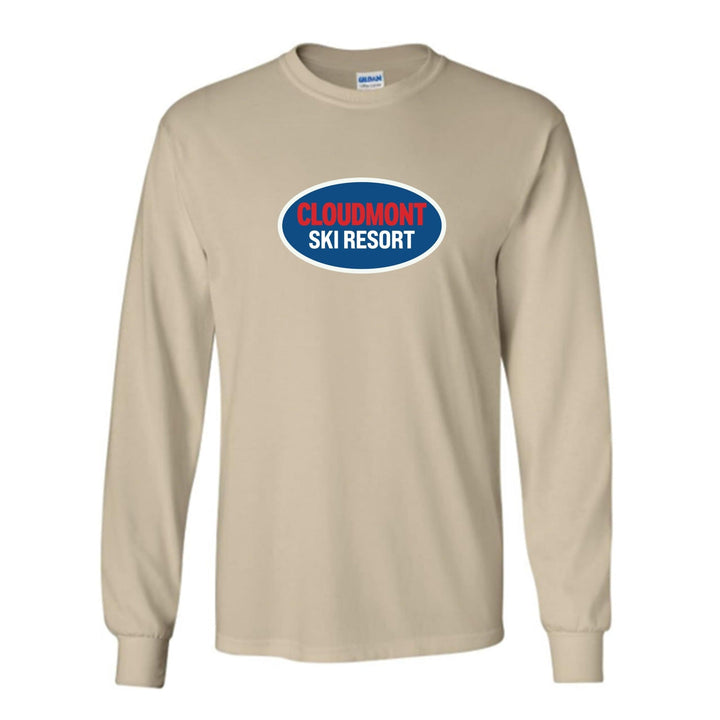Cloudmont Ski Resort Long-Sleeve T-Shirt CSR Oval Sand Youth Small - Third Coast Soccer