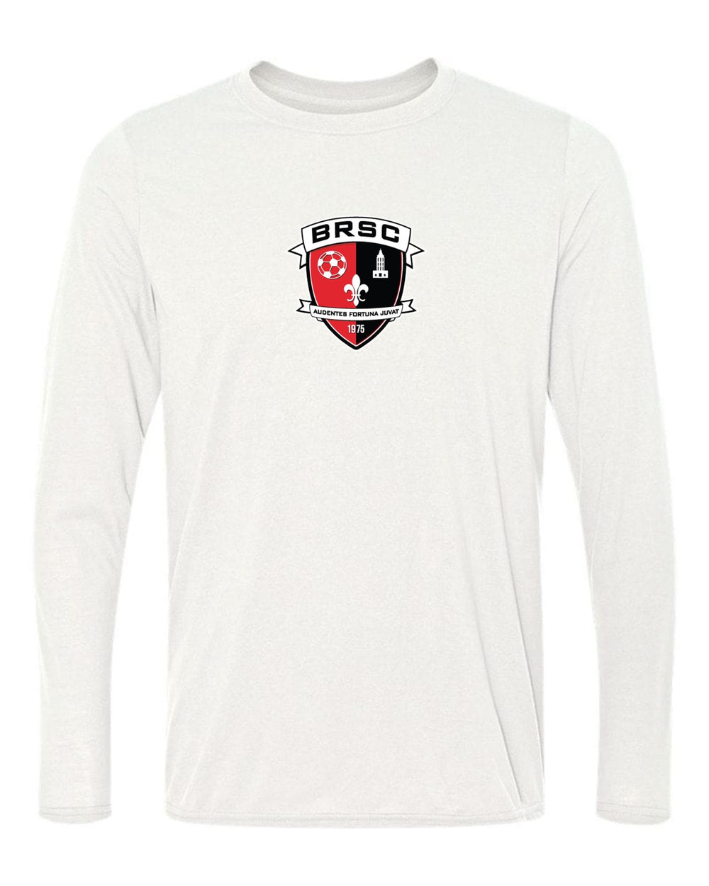 BRSC Shield LS T-Shirt BRSC Spiritwear White Mens Small - Third Coast Soccer