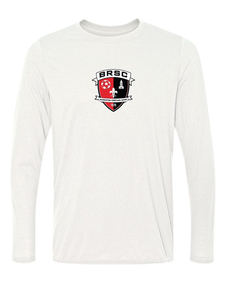 BRSC Shield LS T-Shirt BRSC Spiritwear White Mens Small - Third Coast Soccer
