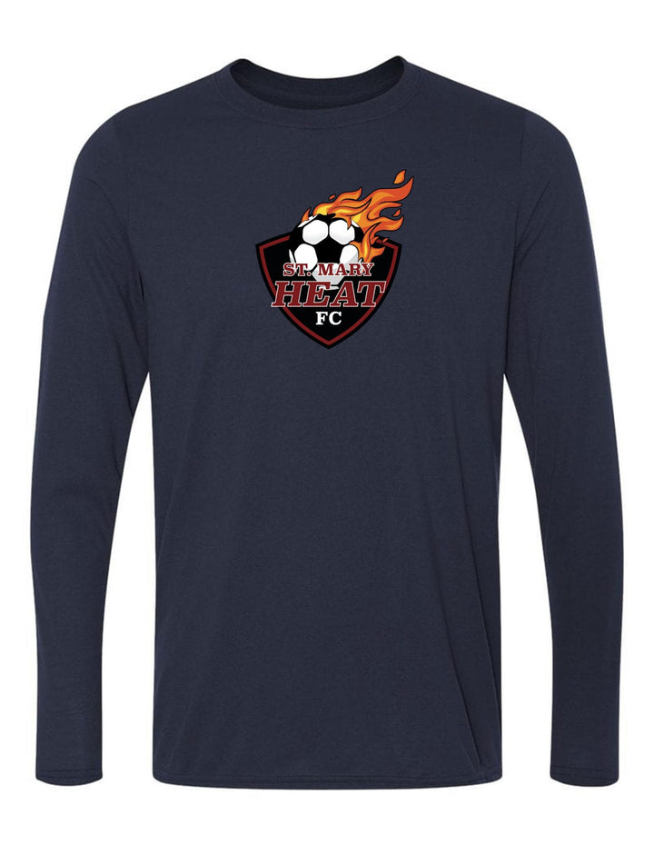 St. Mary Heat Long-Sleeve T-Shirt St. Mary Spiritwear Navy Youth Small - Third Coast Soccer
