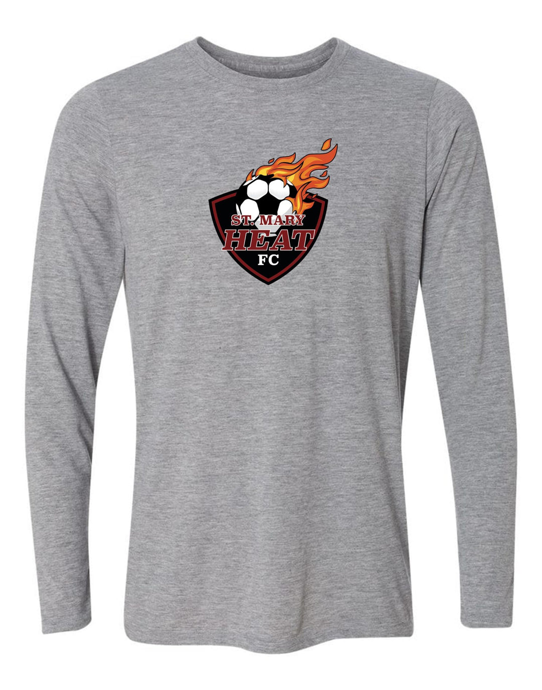 St. Mary Heat Long-Sleeve T-Shirt St. Mary Spiritwear Sport Grey Youth Small - Third Coast Soccer