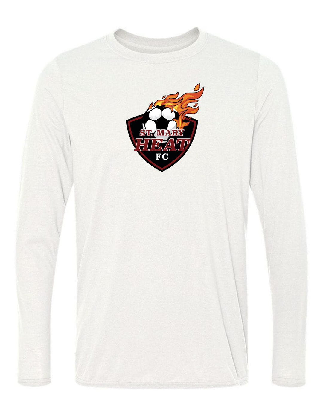 St. Mary Heat Long-Sleeve T-Shirt St. Mary Spiritwear White Youth Small - Third Coast Soccer