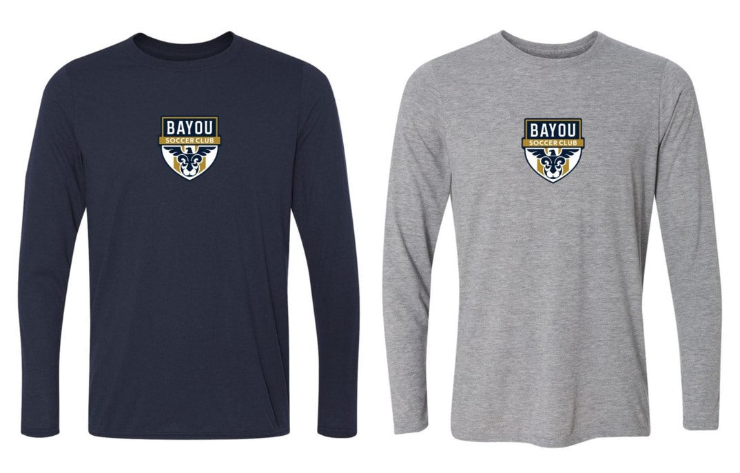 Bayou Soccer Club Logo Long-Sleeve T-Shirt Bayou Soccer Club Spiritwear - Third Coast Soccer