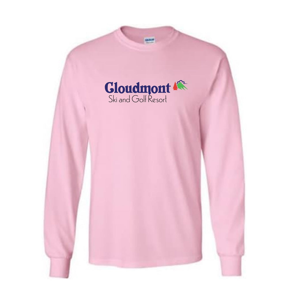 Cloudmont Ski & Golf Resort Long-Sleeve T-Shirt Cloudmont Ski & Golf Light Pink Youth Small - Third Coast Soccer